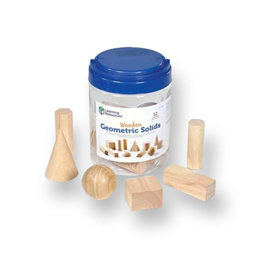 Picture of WOODEN GEOMETRIC SOLIDS, 12PC SET